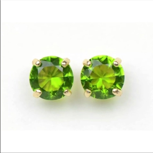 14k Solid White/Yellow Gold 5mm  Stud Earrings - Picture 4 of 9